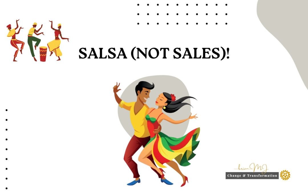 Couple salsa dancing to illustrate networking through social activities.